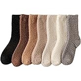 7 Pair Fuzzy Socks for Women Aesthetic Fluffy Warm Slipper Socks Preppy Thick Cute Long Socsk Winter Christmas Socks