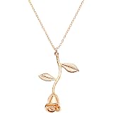 Rose Pendant Necklace For Mom - 3D Rose Gold, Gold, Or Silver Plated Jewelry Gift | Mother's Day, Birthday - View #7