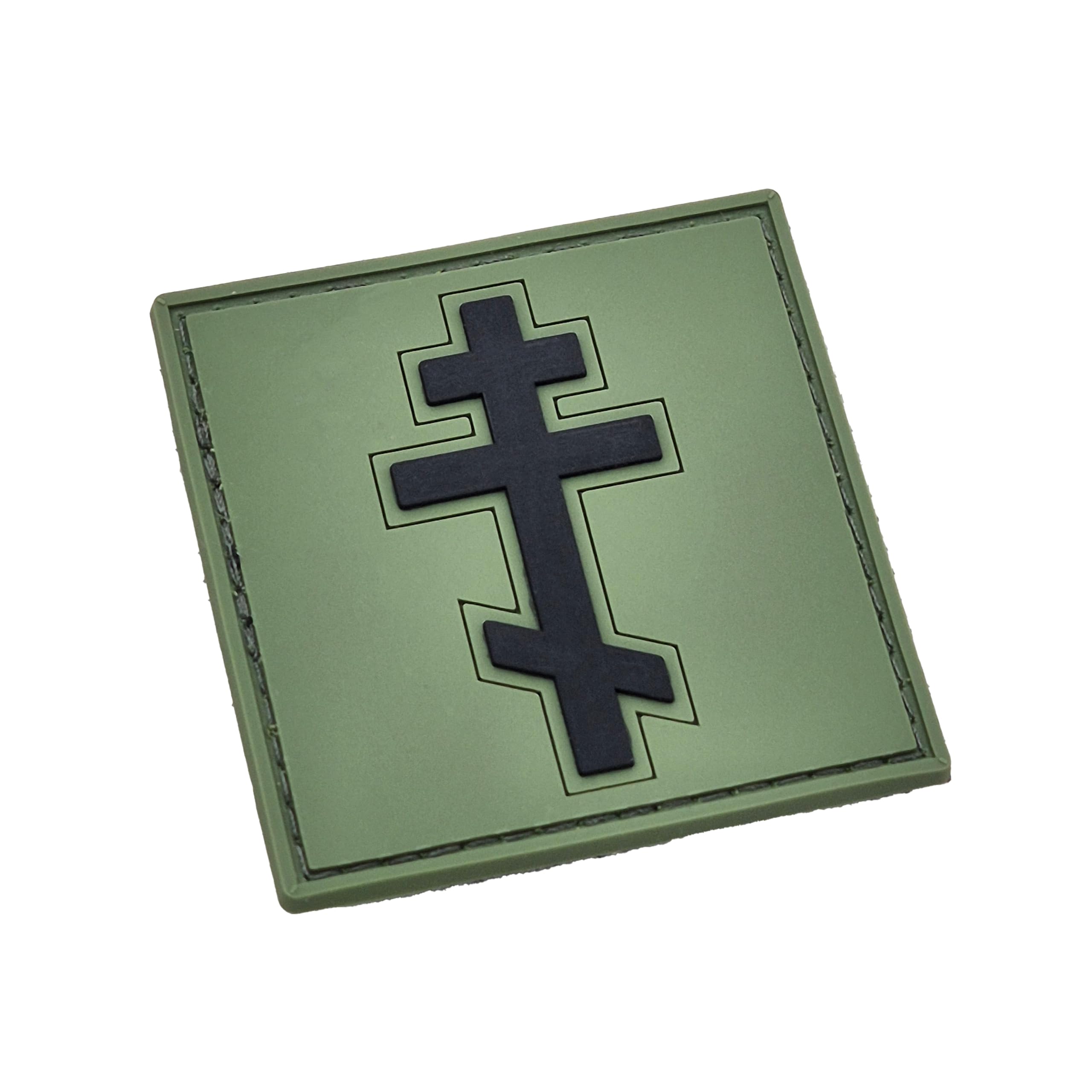 Green [Fixed] Tactical PVC Patch Compatible with Velcro Patches for Hats and Backpacks, Molle Accessories Military Patches