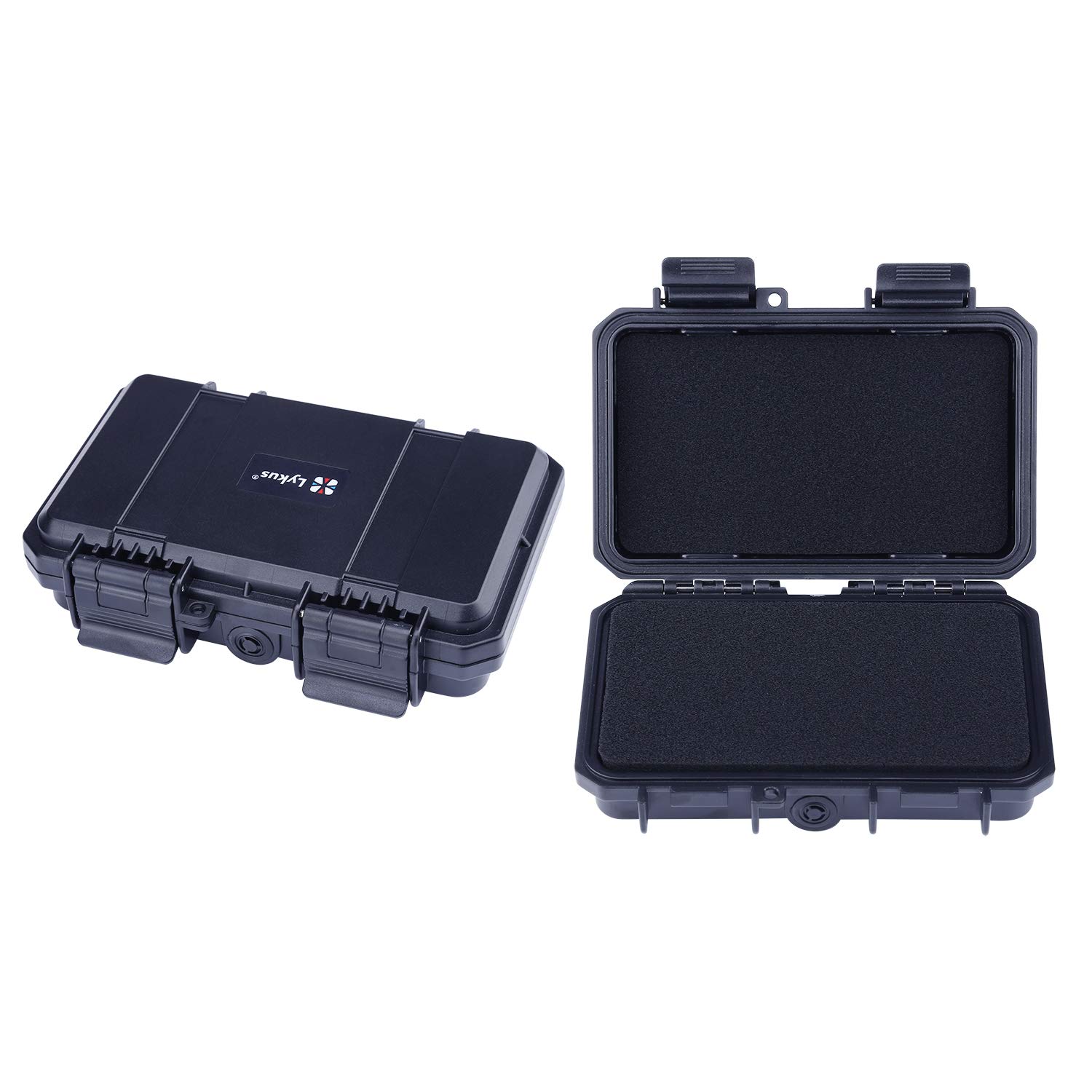 Lykus HC-1510 Mini Hard Case Dry Box with Foam Insert, Interior Size 15x8.5x3.8 cm, IP66 Splash-Proof