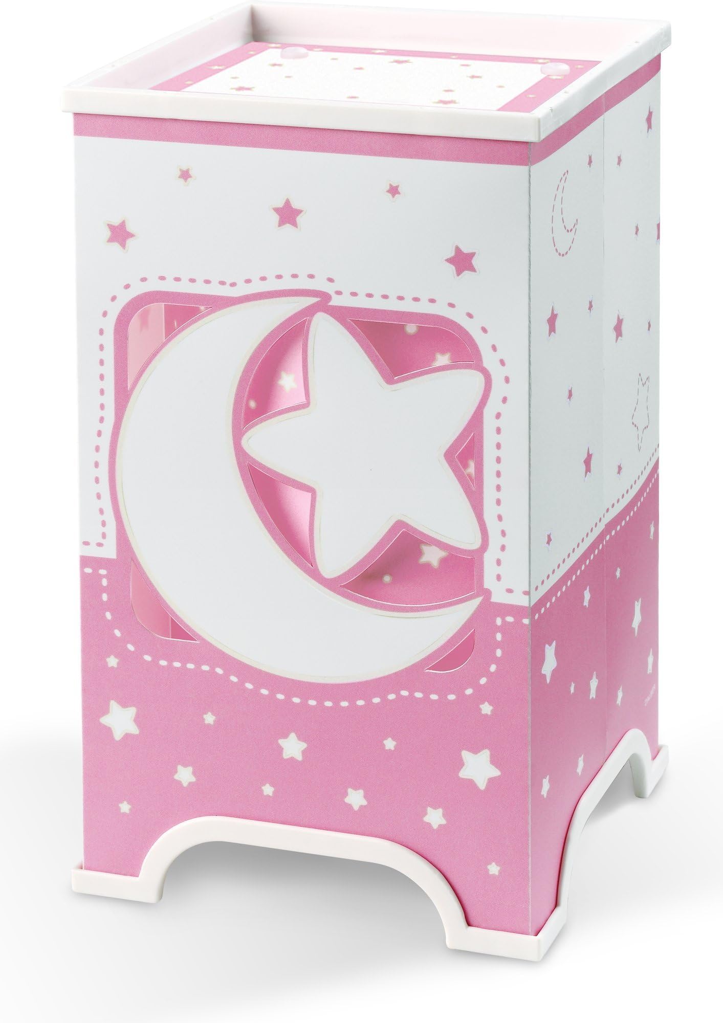 Vamos 63230S Bedside Lamp with Moon Design, Pink 13 x 13 x 22 cm
