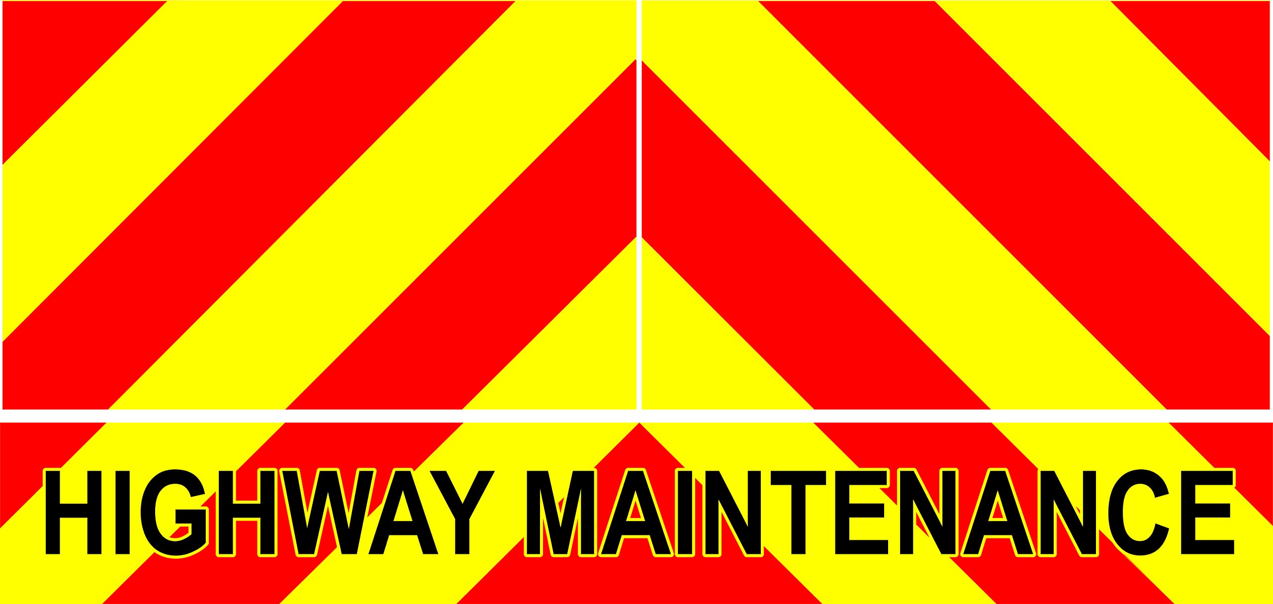 Motorway Maintenance Chevron Magnet Kit - 620x90mm (Highway Maintenance) (Magnets)
