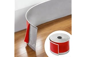Okllen Flexible Baseboard Molding Trim, 4 Inch(W) x 20 Feet(L) Rubber Baseboard Self-Adhesive Vinyl Base Boards for Walls, Pe