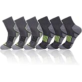 JOYN&Eacute;E Men's 6 Pack Athletic Performance Cushion Ankle Running Quarter Socks