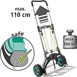 Wolfcraft TS 850 Offroad Folding Hand Truck 100kg Load Telescopic Handle view 2
