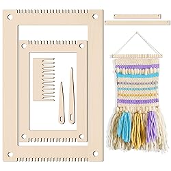 Juexica 7 Pcs Weaving Loom Kit Small Weaving Loom