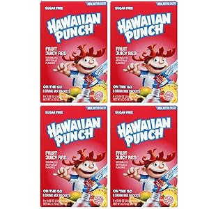 Hawaiian Punch Fruit Juicy Red on the Go New Better Taste 8 Drink Mixes - 4 Pack