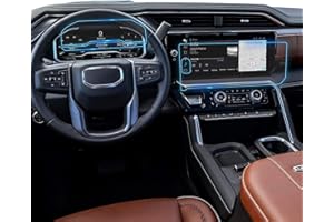 LFOTPP For 2025 2026 GMC Sierra Screen Protector-(3PCS)2022-2026 Sierra 1500& 2024-2026 Sierra 2500HD 3500HD (AT4/AT4X/Denali/Denali Ultimate) (Buttons on the Screen) Navi+Dash Touchscreen [HD Glass]