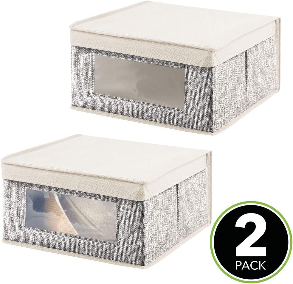 mDesign Juego de 2 Cajas organizadoras apilables – Práctico ...