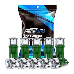 Marsauto 194 LED Light Bulb Green, 168 T10 2825 LED