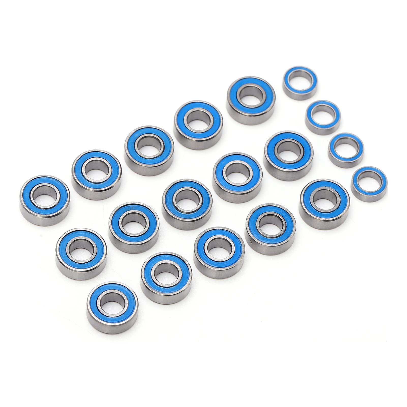 Wheel Bearing Kit, 19Pcs Sealed Bearing Kit RC Car Metal Wheel Bearings for 1/10 2wd Slash Stampede Rustler