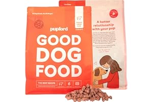 Pupford Good Dog Food, Freeze-Dried Raw, High-Protein, Superfood Ingredients, Vet-Approved, No Fillers or Artificial Additives (Beef Recipe, 25 oz)