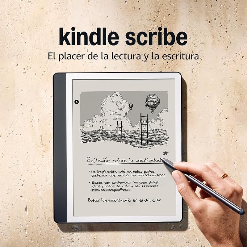 Novo Amazon Kindle Scribe (64GB) | Tela redesenhada com bordas uniformes. Escreva à mão nos seus livros e documentos | Caneta Premium | Cinzento Tungsténio
