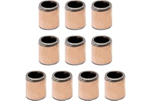 Bettomshin 10Pcs Sleeve Bearing, 5mm Bore 7mm OD 8mm Length, Plain Bearings Wrapped Oilless Bushings for Sliding Parts of Machinery, Printing Presses, Textile Machines