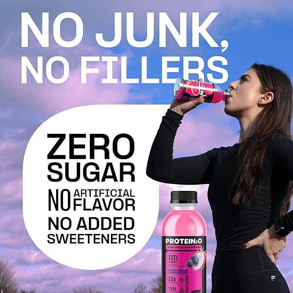 PROTEIN2O HYDRATION DRINK – 2-IN-1 LIQUID CLEAR WHEY PROTEIN ISOLATE AND ELECTROLYTE DRINK – 15G PROTEIN, VITAMINS B5, B6 – POST-WORKOUT RECOVERY – 16.9 FL OZ – 12 COUNT DRAGON FRUIT BLACKBERRY