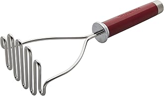 Gourmet Stainless Steel Wire Masher, 10.24-Inch, Empire Red