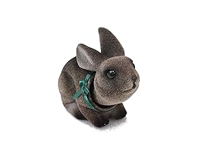 Charming Bobblehead Bunny Rabbit with Dashboard Adhesive (Grey)