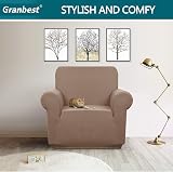 Granbest Premium Water-Repellent 1 Seater Armchair Slipcover Khaki view 2