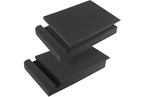 JBER 2 Pack Acoustic Isolation Pads, Studio Monitor Speaker Isolation Foam Pads, High Density Acoustic Foam Suitable for 5 Inch Speakers for Sound Improvement Prevent Vibrations