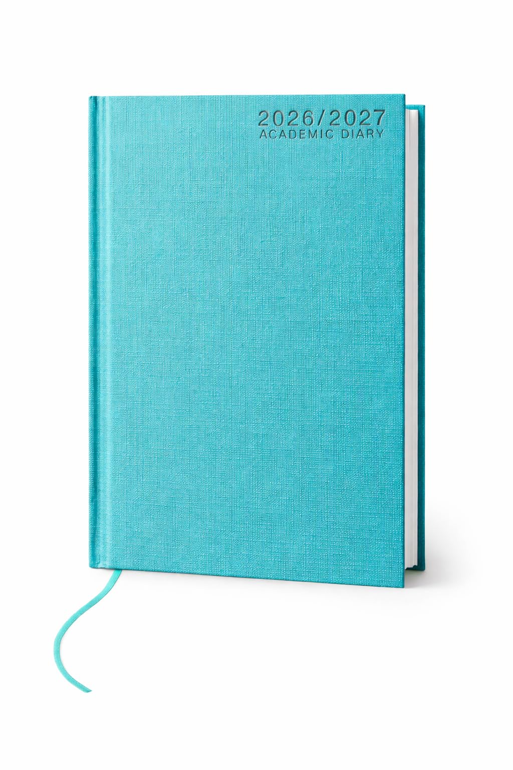 Top Sale 2026-2027 A4 Day Per Page Academic Mid-Year Diary Sage Green Textured Hardcover with Ribbon Bookmark Student and Teacher Planner August 2026 to July 2027