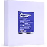 Caydo 100 Sheets 8"x8" Embroidery Stablizer, Tear Away Stablizer Precut Embroidery Stablizer for Machine Embroidery, Fits 4"x