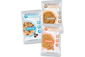 321GLŌ 321glo Protein+ Cookies | High Protein, Soft Baked Cookie with Collagen | 15g Protein | On the Go Snack for Men, Women, & Kids | 12 Pack (3 Flavor Variety)