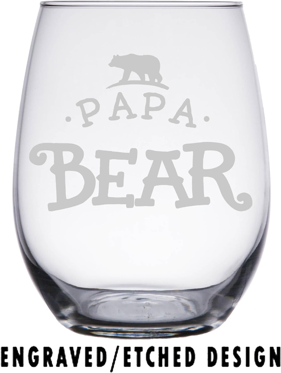papa bear beer glass