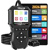 VEHLIVE OBD2 Scanner Diagnostic Tool, Check Engine Light Car Code Reader with Reset, Battery Tester, Live Data, Freeze Frame, I/M Readiness, Car Scanner Diagnostic Tool for All OBDII Car After 1996