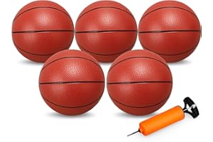 LNCOJOLM 9.8”Basketball Bouncy Ball for Kid Adult Teen, Soft Ball for Basketball Hoop Trampoline, Size 7 PVC Waterproof Basketballs for Swimming Pool, Sports Toy for Indoor Outdoor Water Pool Games Party