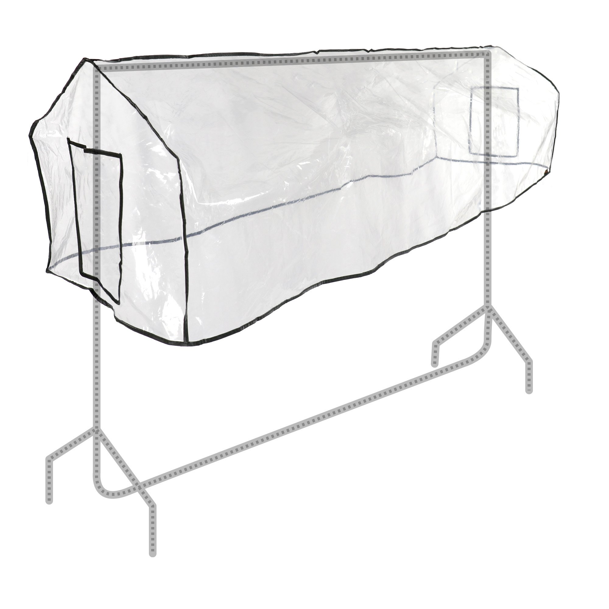 Hangerworld 6ft Clear Garment Rail Cover, Clothes Dust Protector Storage - Cover Only