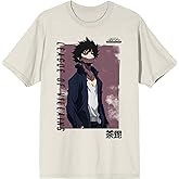 My Hero Academia Dabi Distressed Box Crew Neck Short Sleeve Tofu Men's T-Shirt