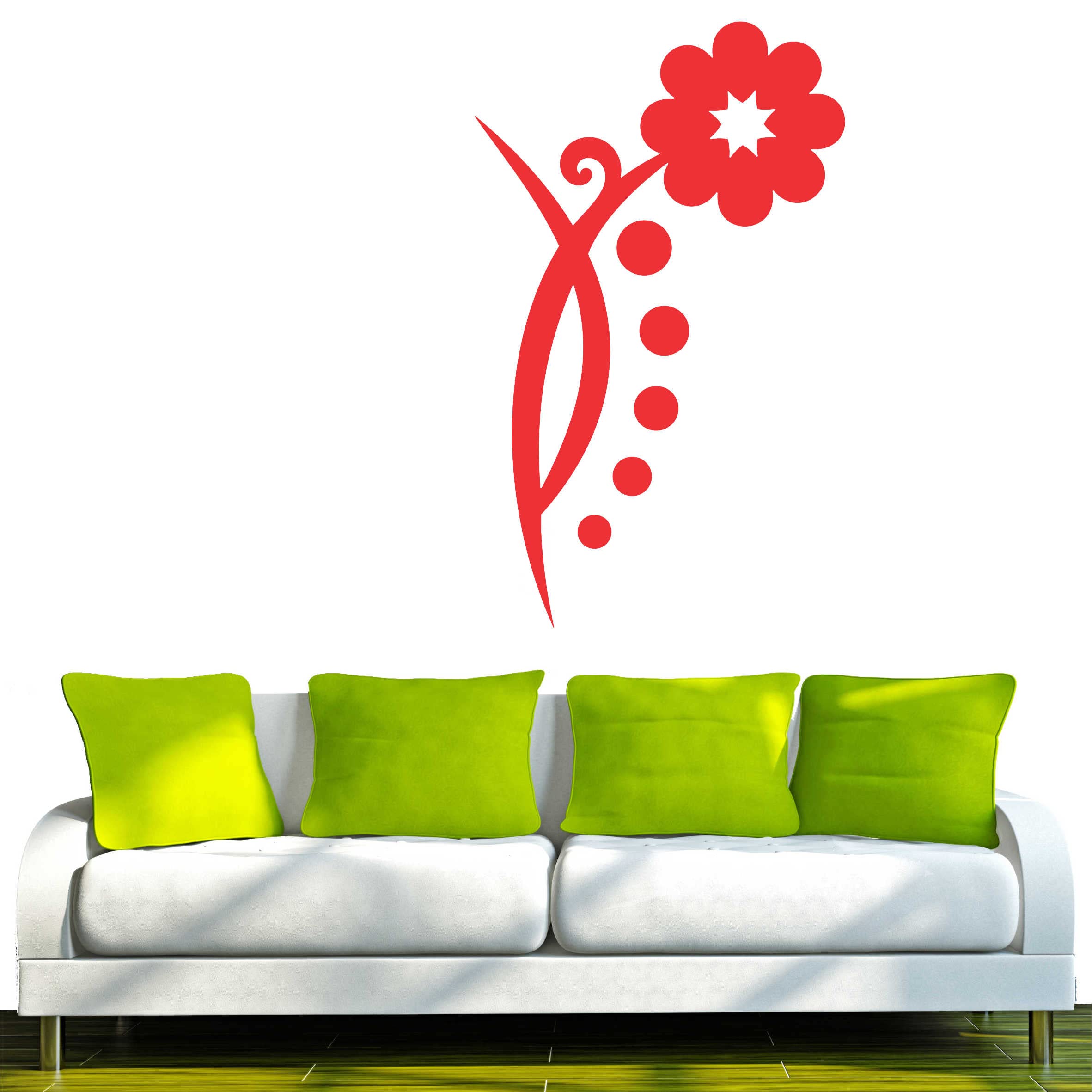Indigos Wall Decal, Vinyl, Red, 60 x 10 x 10 cm