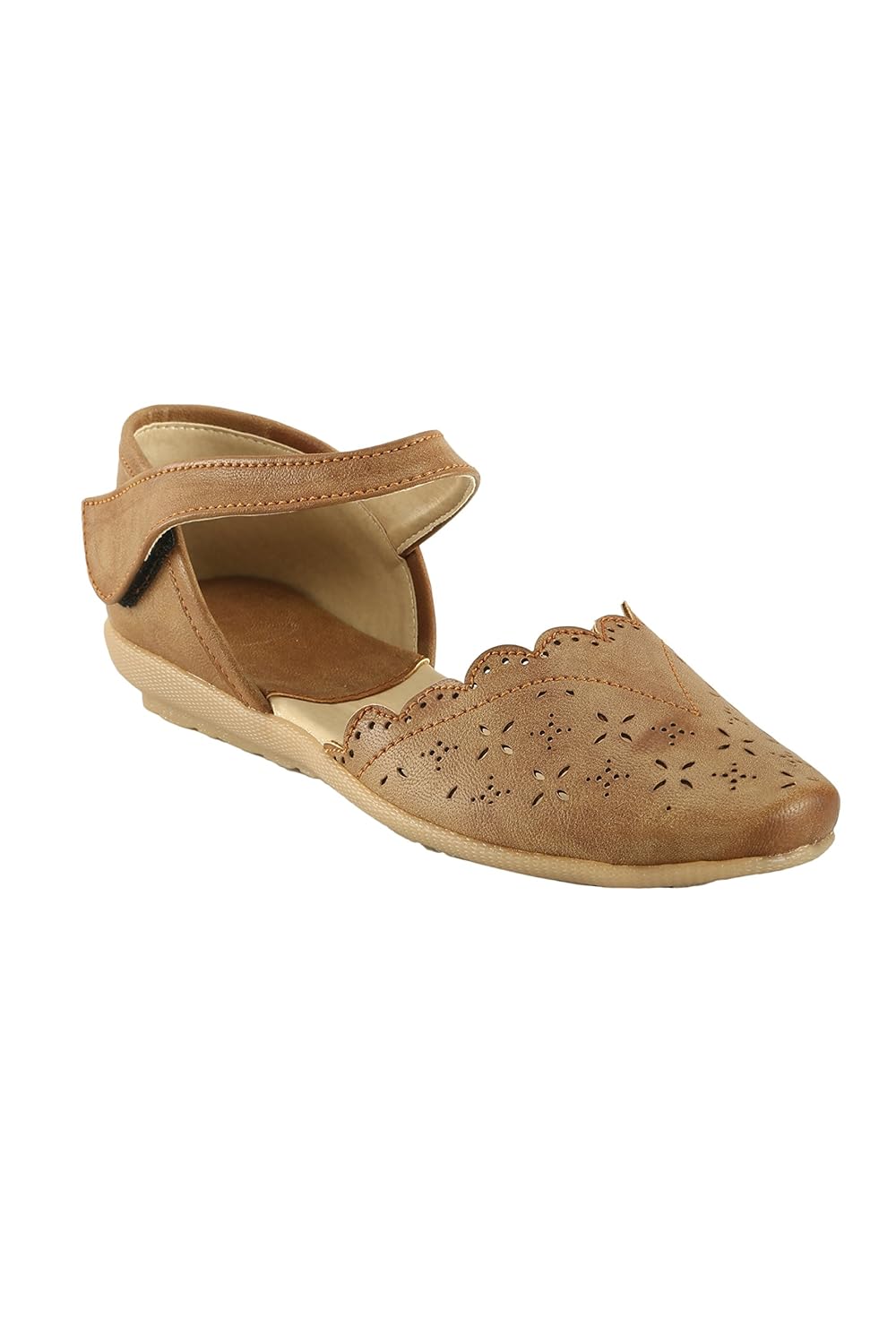 meriggiare women brown synthetic flats