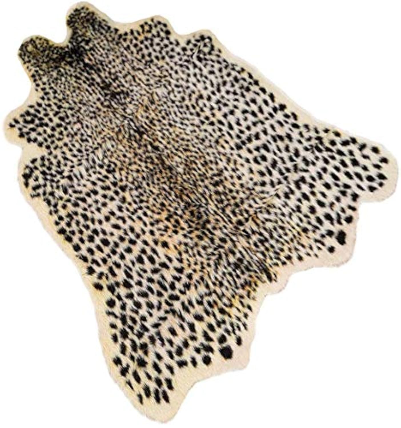 Photo 1 of Leopard Print Rug,Faux Cowhide,Artificial Carpet,Simulation Cowhide, Leopard, Tiger, Zebra, Cow Hide Mat Animal Print Area Rug Hide Faux Carpet (A) / 40x37inch,3.3x3.1ft