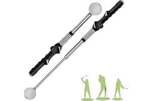 THE GOLFER STORE Retractable Golf Swing Training Aid, Golf Grip Trainer & Golf Swing Trainer for Warm-up, Right-Handed Golf Club for Indoor Practice, Golf Accessories - Strength & Tempo Training for Chipping Hitting