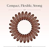Kitsch Spiral Hair Ties Brunette 8pc No Damage Creaseless Coil Ponytail Holders view 5