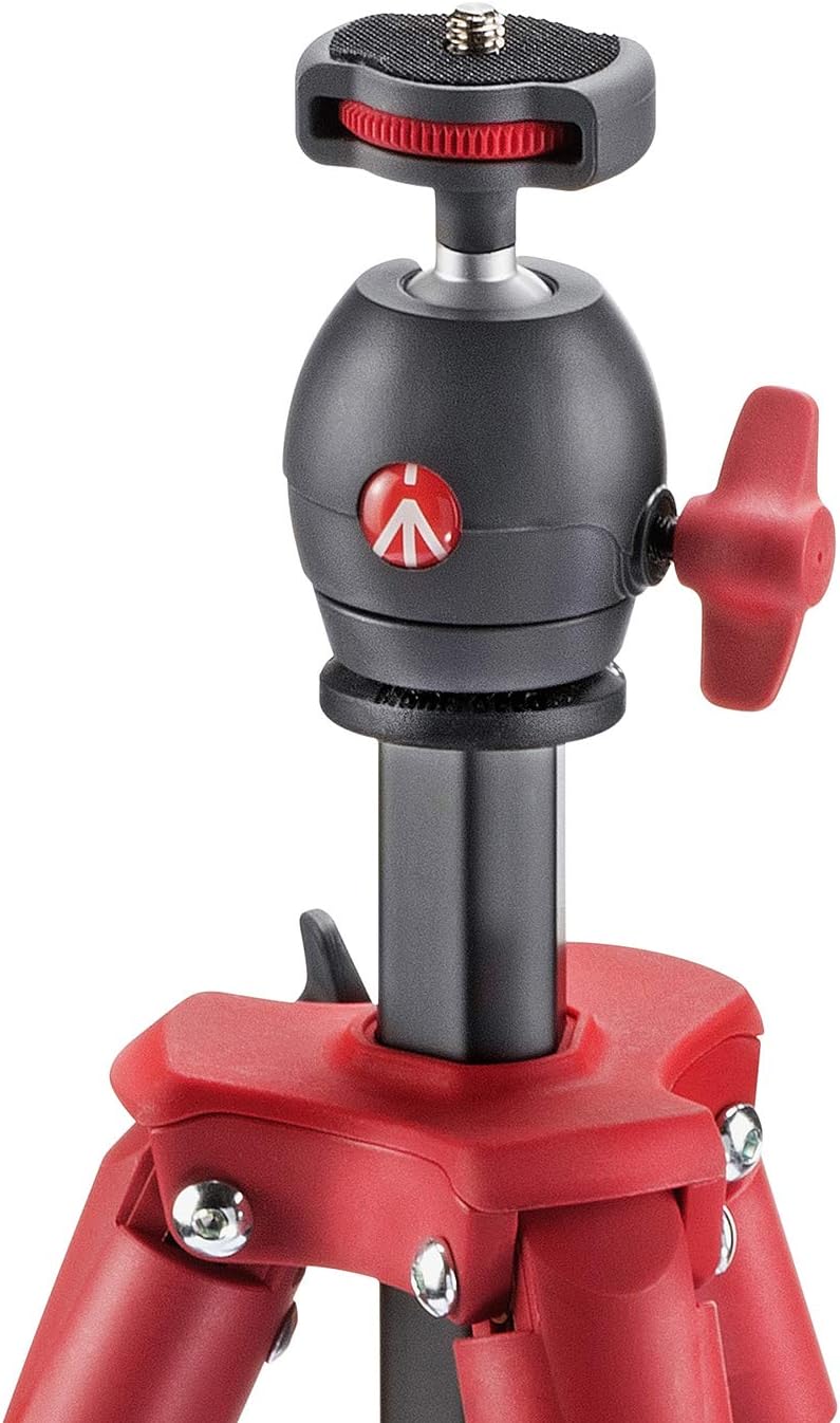 Manfrotto Compact Action Aluminum 5-Section Tripod Kit with Hybrid Head, Black (MKCOMPACTACN-BK) : Camera & Photo