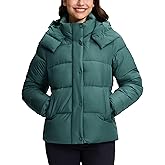 Pioneer Camp Women's Quilted Puffer Jacket, Warm Winter Coat Insulated Full Zip Hooded Jacket Pockets Outerwear Casual