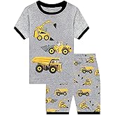 Little Hand Boy Pajamas Set Short Pjs Toddler Monster Truck Sleepwear Cotton Excavator Jammies Summer Clothes 2-7 Years