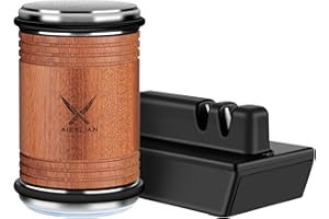 AIERLIAN Rolling Knife Sharpener with Industry Diamonds, Sharpening Tool Works for any Hardness of Steel，Suitable for Knives and Scissors, Grind and Polish the Blade,Magnetic Angle with 15 & 20 Degrees