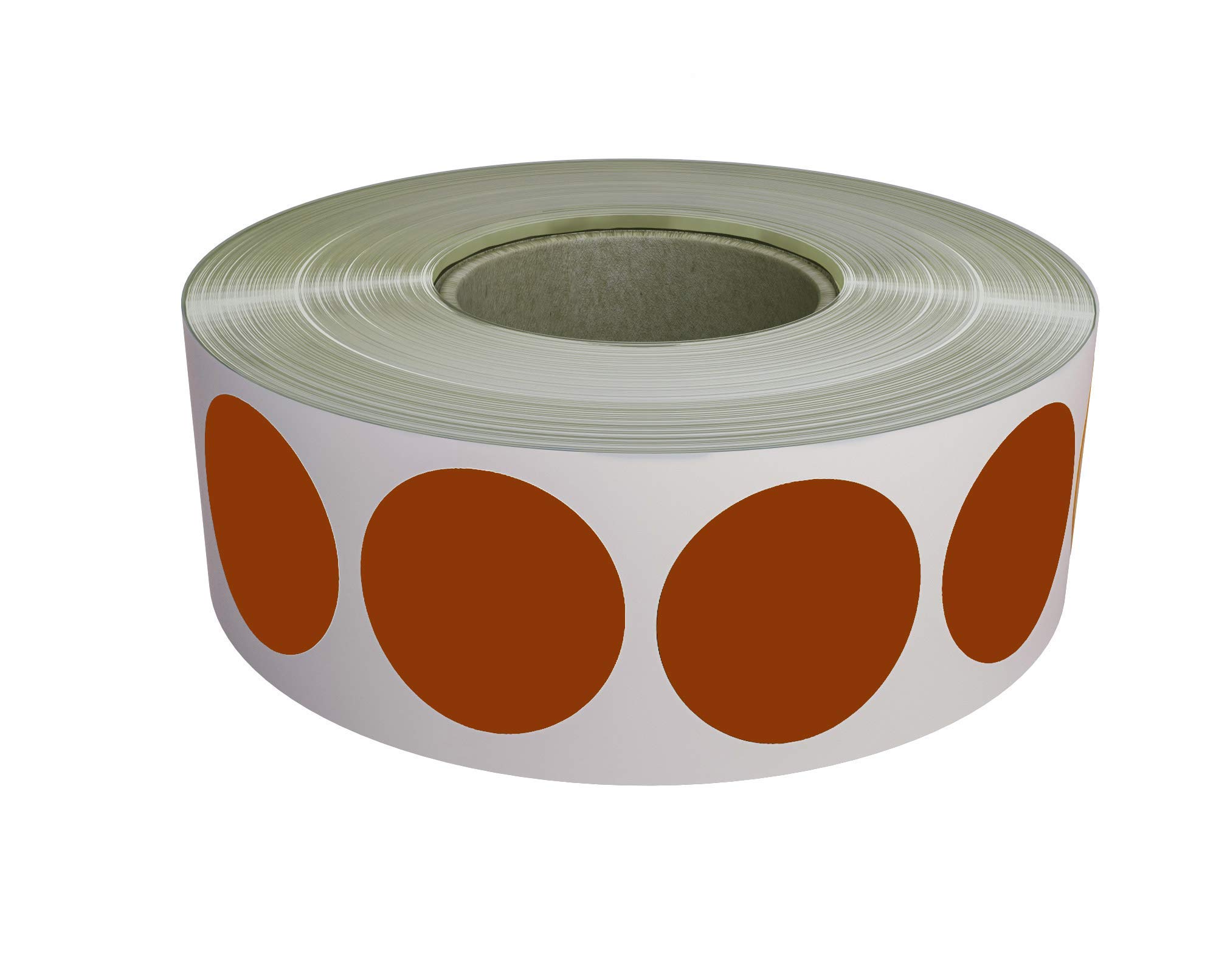 Royal Green Circle Dot Sticker (1.9cm) Brown Round Labels 19mm 1050 Pack