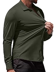 COOFANDY Men's Button Down Shirt Slim Fit Wrinkle
