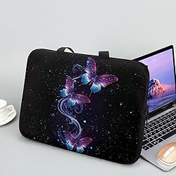 Uasibuni Stars Butterfly Print 15.6Inch Laptop Bag