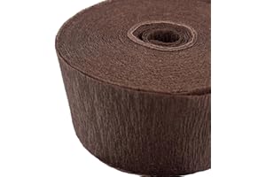 K-Kraft 1 Brown Roll Crepe Paper Streamer for Birthday, Holiday, School, Party