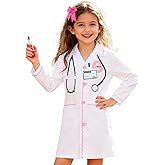 Gigoitly Kids Doctor Costume Vet Lab Coat Set for Girl’s Halloween Doctor Dress Up Halloween