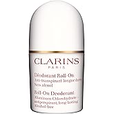 Clarins Roll-On Antiperspirant Deodorant | Alcohol Free | No White Residue | Long Lasting, Non-Sticky Formula| All Skin Types, Including Sensitive Skin | 1.7 Ounces