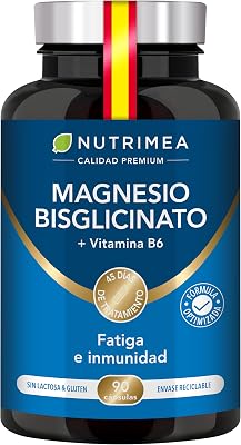 Bisglicinato de Magnésio | Com vitamina B6 | 90 Cápsulas Vegan