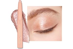 Oulac Champagne Eyeshadow Pencil – Long-Lasting Creamy Blendable Texture, Vegan & Cruelty-Free Eye Makeup, 1.25g, WS02 Pink R