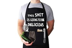 LYLPYHDP Aprons for Men, Mens Apron, Funny Aprons for Men, Husband Birthday Gift, Perfect for Kitchen Cooking, BBQ, Baking, Gifts for Husband, Father's Day Gifts for Dad.