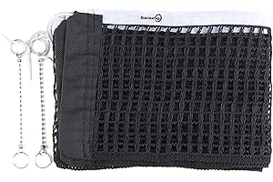 Sanung Table Tennis Net,C-Y2 Portable Table Tennis Thicken Mesh Net Impact Resistant Ping Pong Table Replacement Net for Any Standard SizeTable,Black